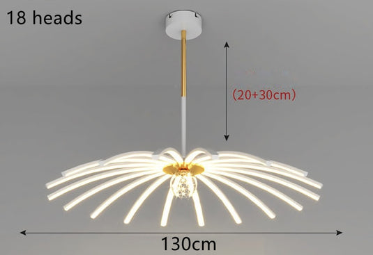 Lustre à LED dans la salle à manger de la chambre