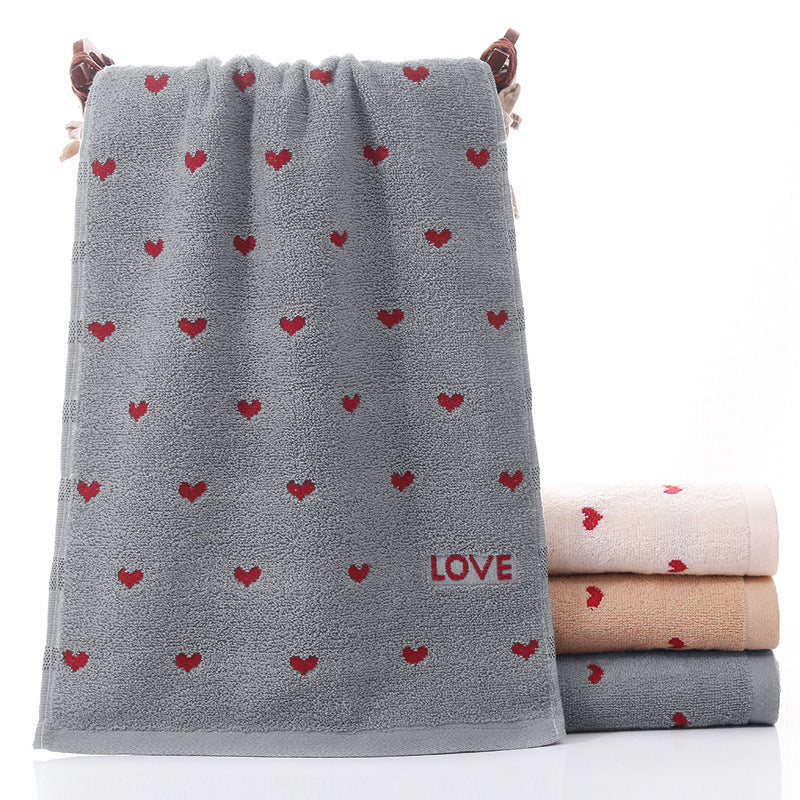 Pure Cotton Couple Embroidery Household Towels
