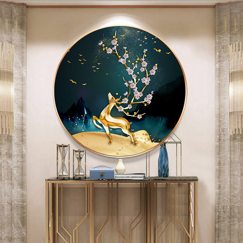 Diamond Painted Deer Living Room Crystal Living Room Tiled Cross Stitch