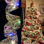 6LED Lights Gilding Double Ribbons Gilding Double Ribbons Christmas Tree Double Ribbons