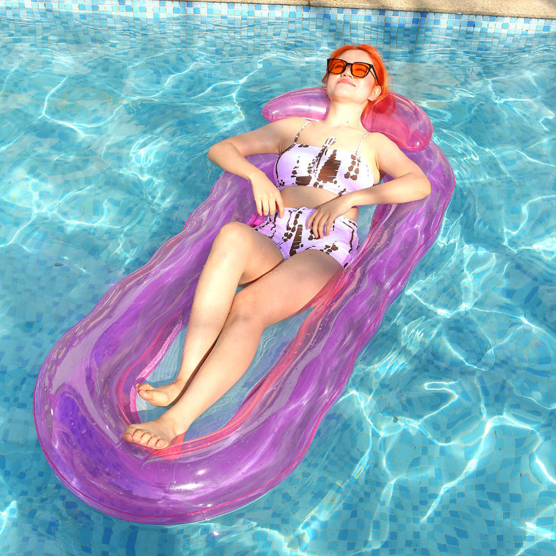 Water Foldable Transparent Wave Recliner Floating Bed