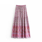 Printed hem lace skirt