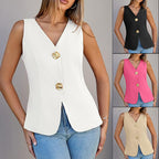 Vest Jacket Women's Slit Slim Fit