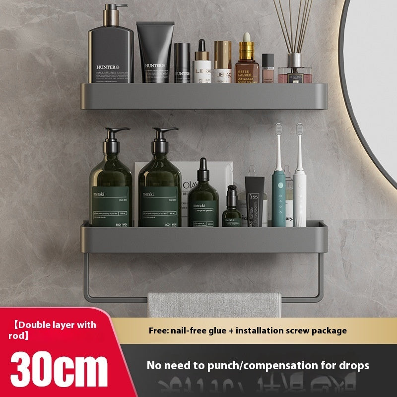 Punch-free Bathroom Storage Rack Bathroom Wall-mounted Storage Rack