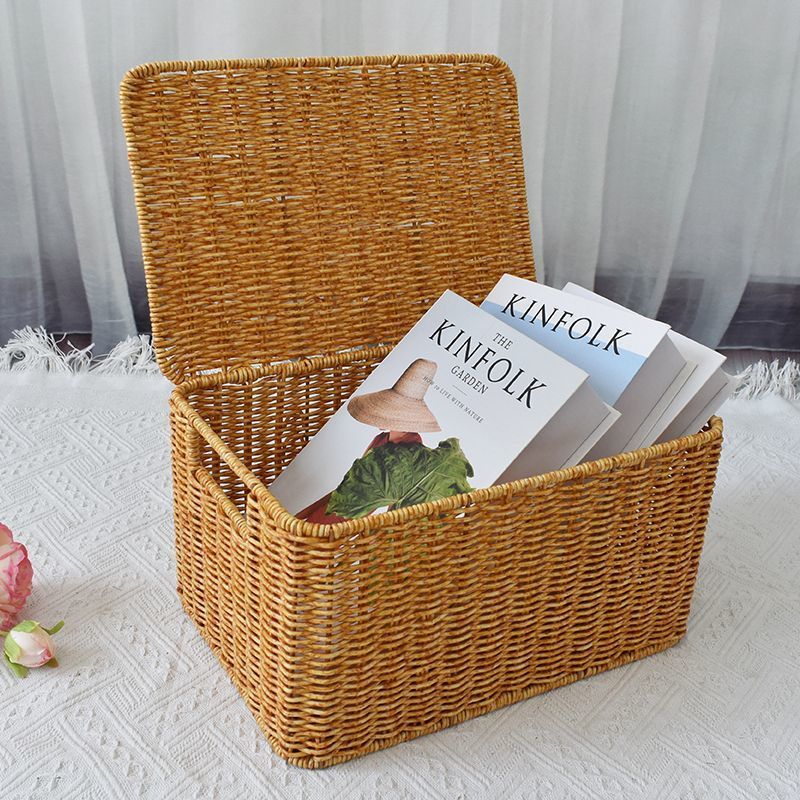Rattan Storage Basket Finishing With Lid
