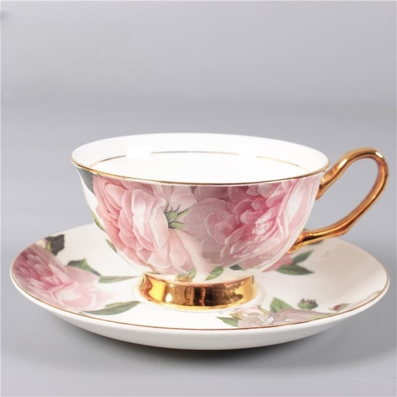Bone China Afternoon Tea Scented Tea Coffee Ceramic Cup Dish