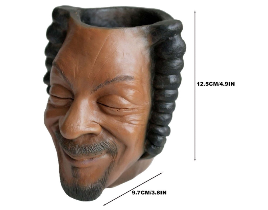 Hip Hop Portrait Personality Succulent Potted Office Home Desktop Pen Holder Storage Small Ornaments