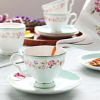 Bone China European Style Simple Gold Rim Coffee Cup