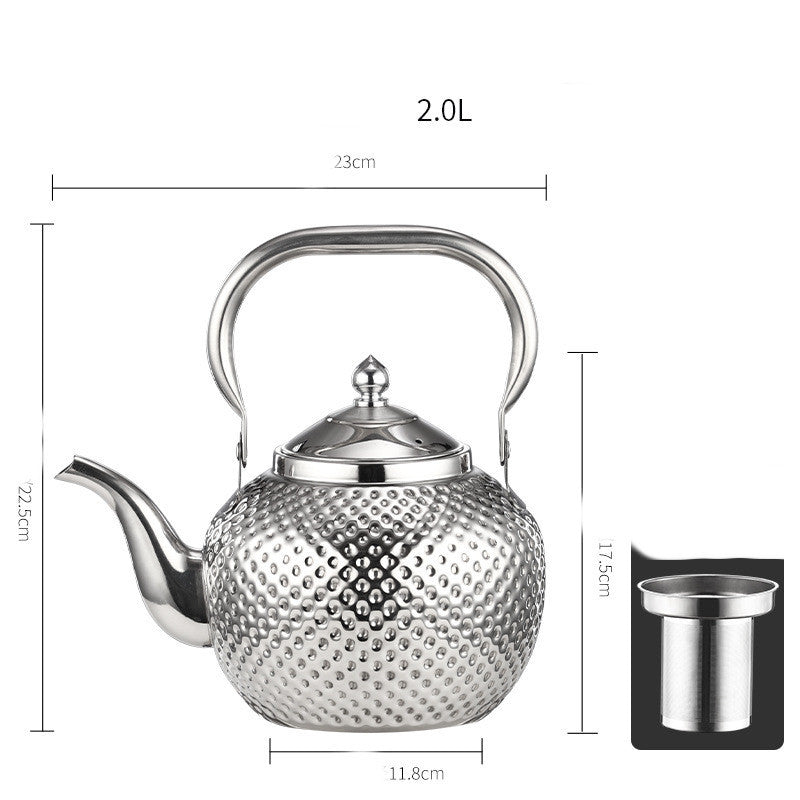 Spherical Handle Stainless Steel With Strainer Household Tea Table Kettle