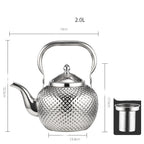 Spherical Handle Stainless Steel With Strainer Household Tea Table Kettle