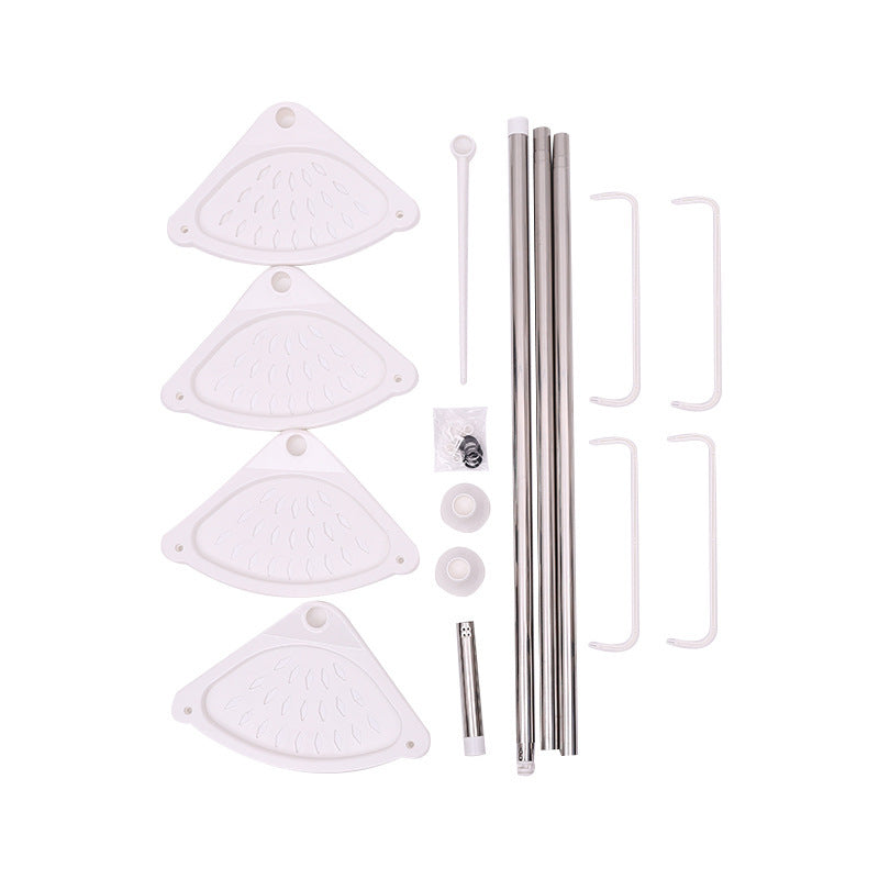 Bathroom Storage Rack Punch Free Telescoping