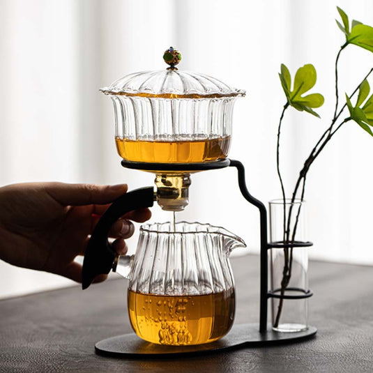 Semi-automatic Tea Maker Glass Kung Fu Tea Set