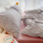 Small Floral Gentle Girl Heart Bedding Set Of Four