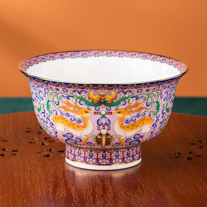 Elk Bone China National Pomegranate Bowl