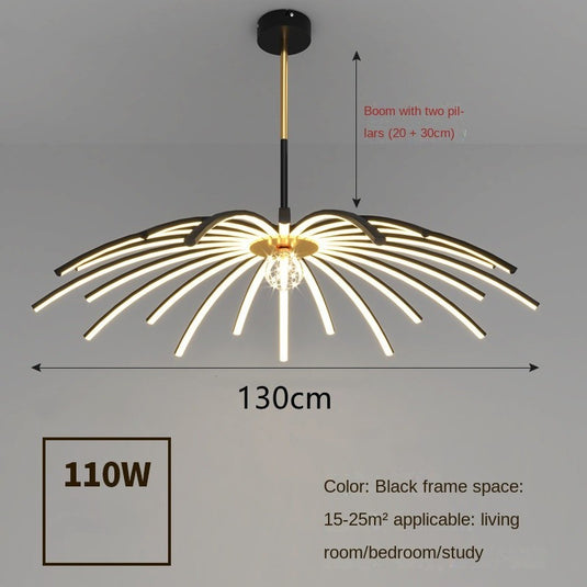 Led lysekrone i spisestue soveværelse