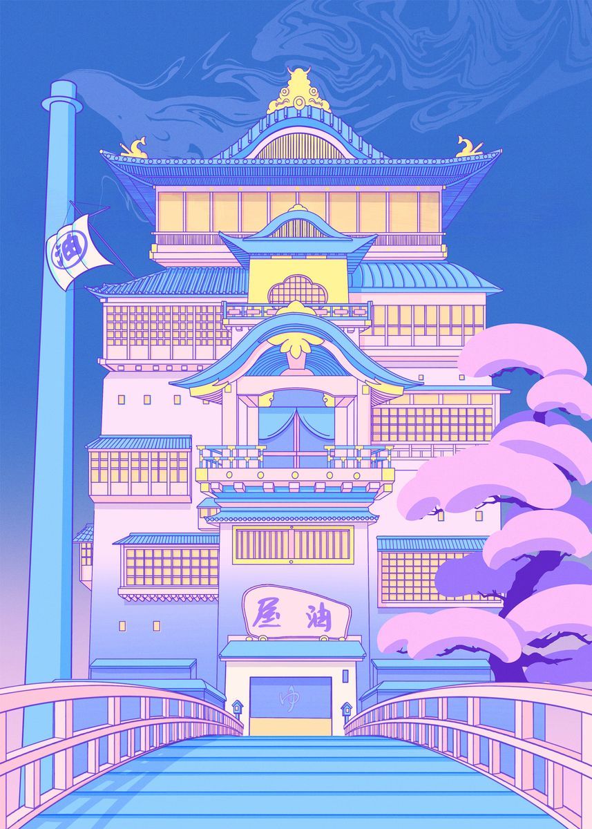 80s Vaporwave Style Poster City Night Street Cat - Grand Goldman