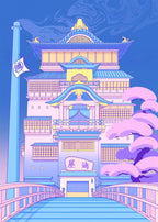 80s Vaporwave Style Poster City Night Street Cat - Grand Goldman