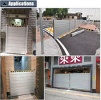 Metal Reusable Removable Flood Gate, Flood Preventing Barrier for Subways Garage, Thick Aluminum Flooding Water Barrier with Reflective Stickers, Length Customized(H-5.2ft(1.6m),L-8ft(2.44m))