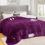 greenoak Heated Blanket Electric Throw 50"X60", Heating Blanket with 10 Heat Levels 1/2/4/6/8 Hours Auto-Off Overheat Protection, Flannel Sherpa Soft Warm Heater, ETL Certified Coral Pink