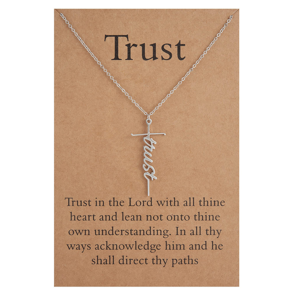 Lcherry Faith Cross Pendant Necklace for Women Religious Christian Jewelry Mother's Day Gifts for Women