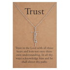 Lcherry Faith Cross Pendant Necklace for Women Religious Christian Jewelry Mother's Day Gifts for Women