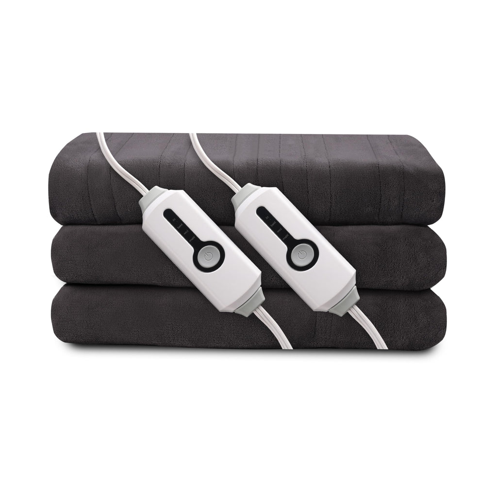 Coperta Elettrica Riscaldata 72"x84" Taglia Completa, Morbido Pile di Corallo con 4 Livelli di Riscaldamento e Spegnimento Automatico dopo 10 Ore, Lavabile in Lavatrice, Tessuto Morbido e Accogliente per la Casa, Grigio Scuro