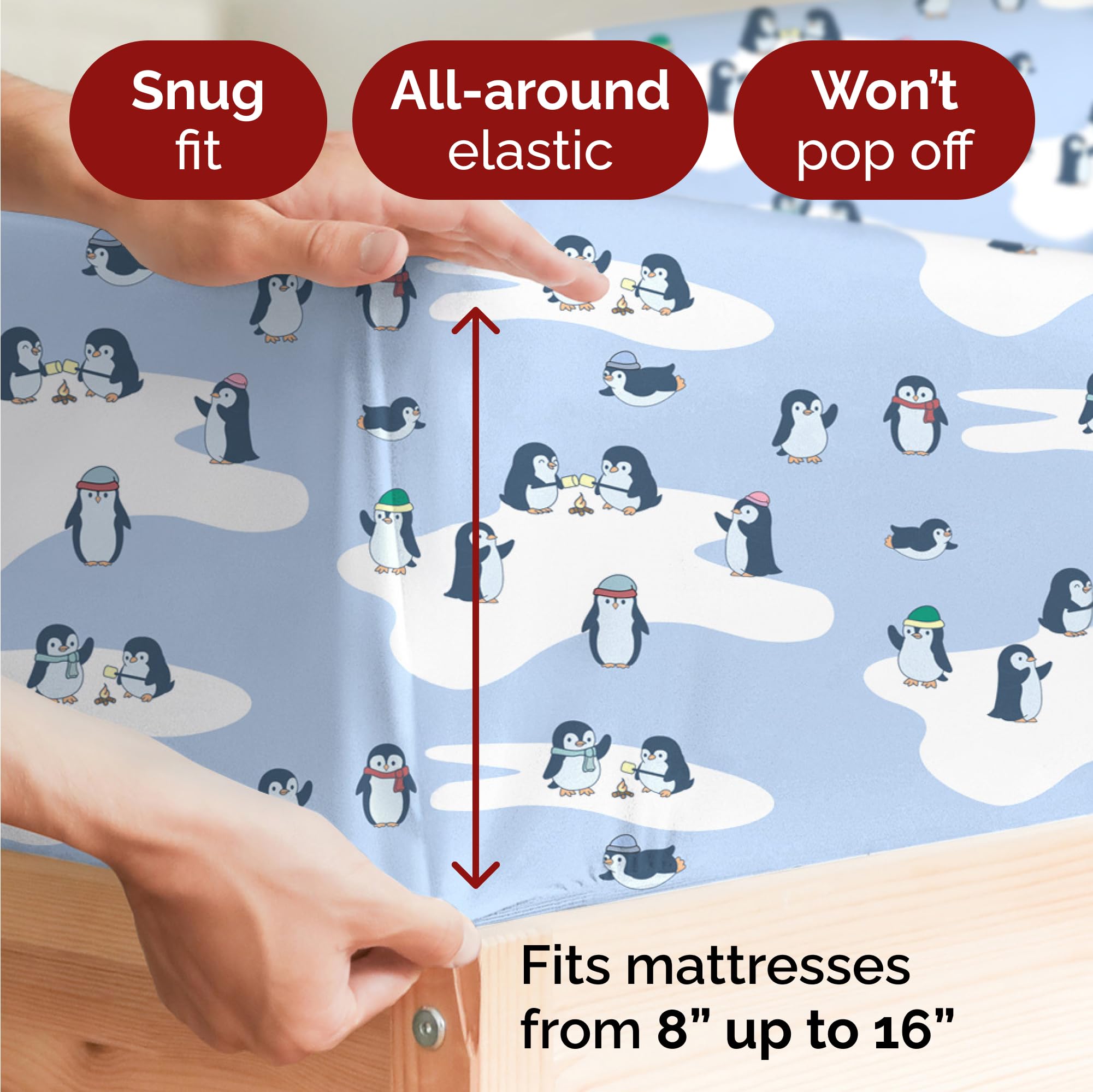 Komplet pościeli King Christmas Tree - Świąteczny wzór Xmas na lnie - Głębokie kieszenie - Dopasowany krój - 4 części - Bez zagnieceń - Wygodna i chłodząca świąteczna pościel zimowa - Łatwa w pielęgnacji - Przyjazna dzieciom