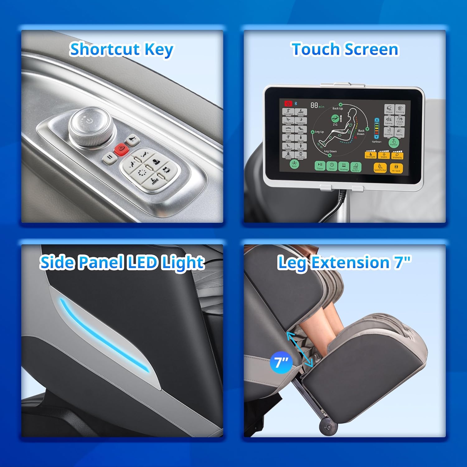 Massage Chair, 3D Massage Chair Full Body, Zero Gravity Shiatsu Recliner W/Heating, SL Track, Wireless Charger, Bluetooth Speaker, Foot Rollers, 12 Auto Modes Air Compression