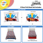 Sunny Side Up Minecraft Creeper & Animals Twin Sheet Set - 3 Piece Kids Bedding Set Includes Pillow Cover - Super Soft Microfiber Sheets