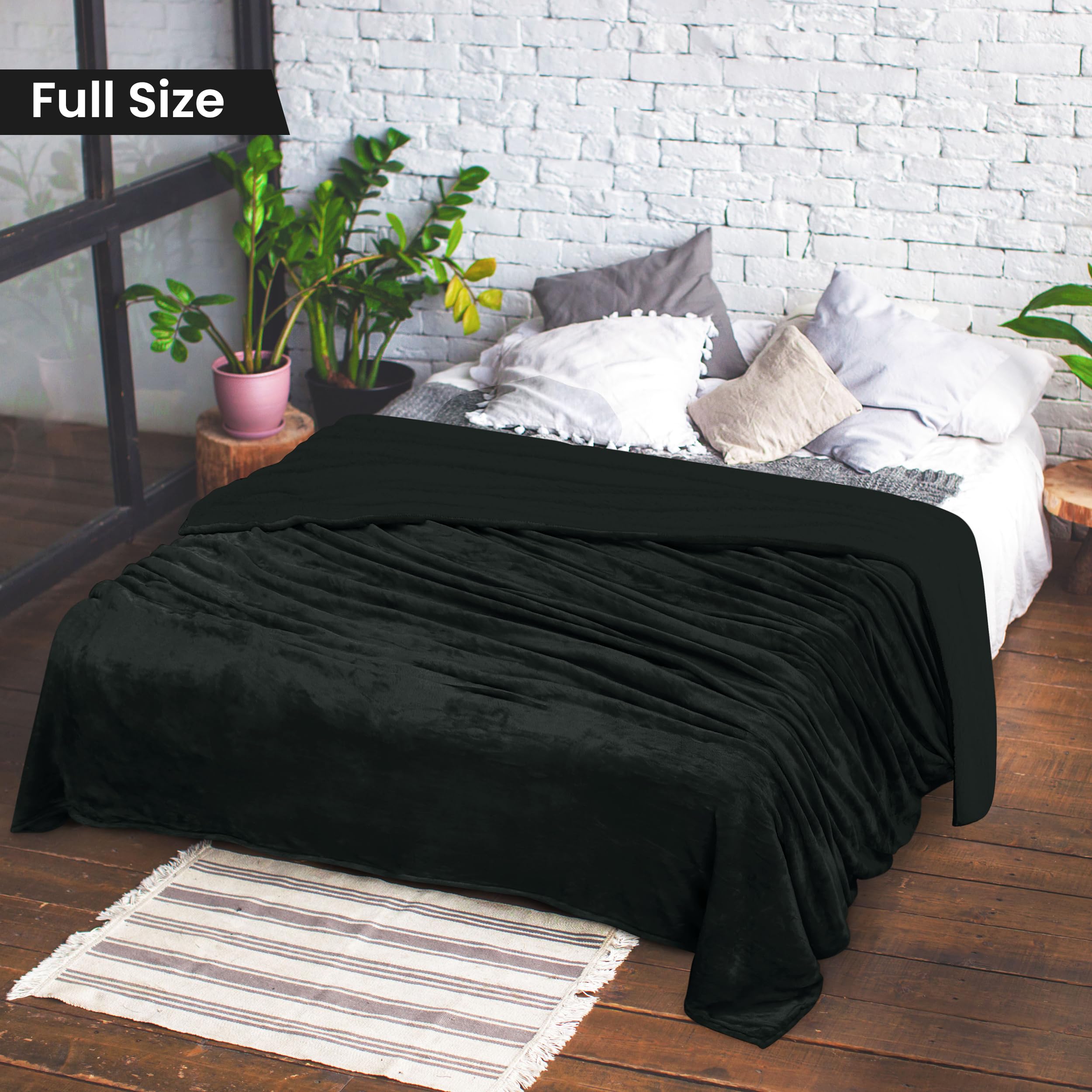 Utopia Bedding Sherpa Blanket Queen Size (Plum, 90x90 Inches) - Soft Lightweight Plush Fleece Reversible Blanket for Bed, Sofa, Couch, Camping and Travel