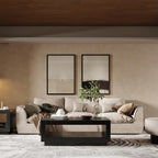 Maven Lane Artemis Coffee Table – 18 Inch Rectangle Table with Storage – Black Solid Wood – Ideal for Living Room and Lounge