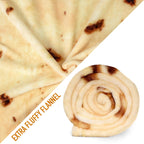 Zulay Ekstra Store Burritos Tortilla Tæppe – Vikl dig ind som en kæmpe taco! Dobbeltsidet 71 tommer, Sjovt & Ultra Blødt Nyt Tæppe, Super Blød 285 GSM Flannel