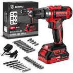 Power Drill Cordless: DEKO PRO Cordless Drill 20V Electric Power Drills Set Tool Drills Cord-less Set with Battery and Charger