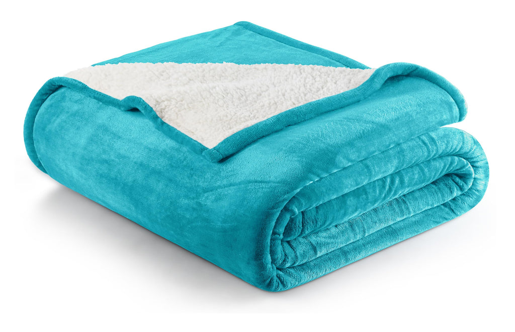 Utopia Bedding Sherpa Blanket Queen Size (Plum, 90x90 Inches) - Soft Lightweight Plush Fleece Reversible Blanket for Bed, Sofa, Couch, Camping and Travel
