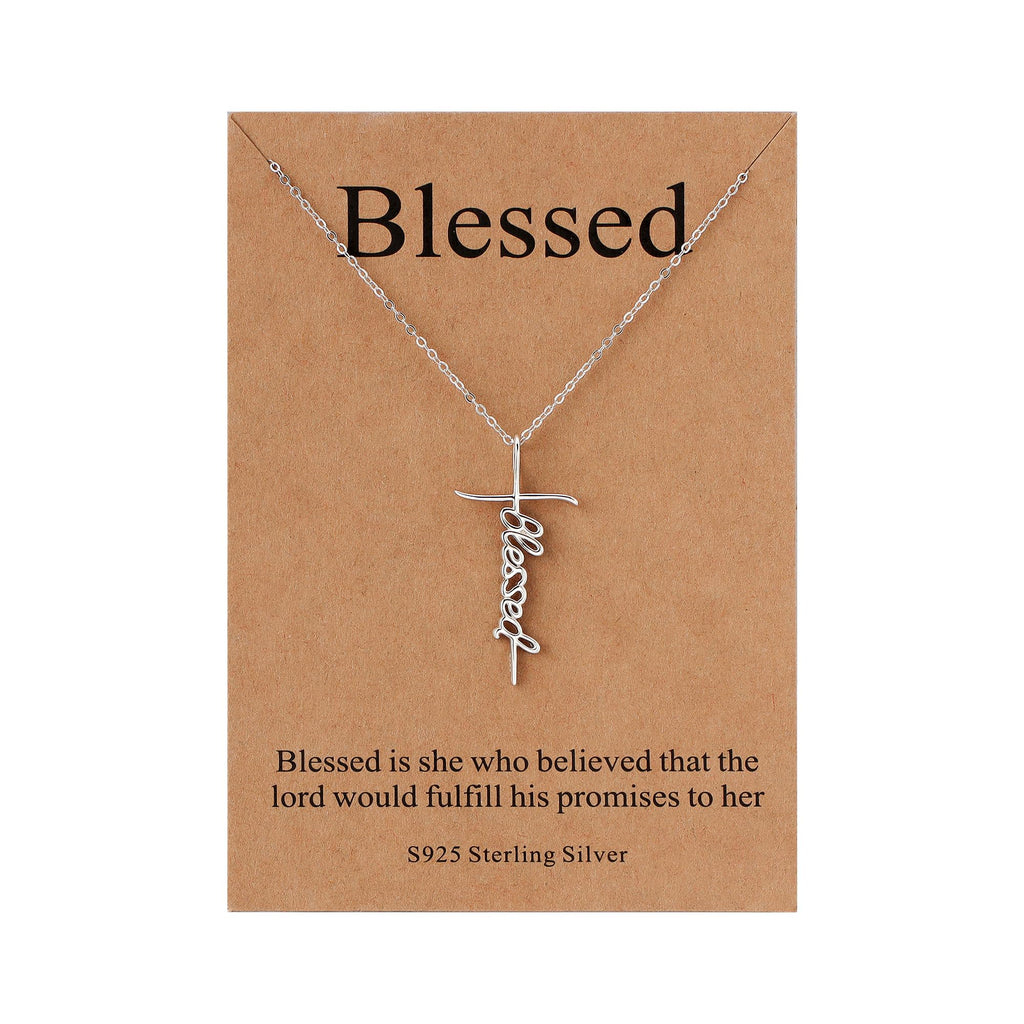 Lcherry Faith Cross Pendant Necklace for Women Religious Christian Jewelry Mother's Day Gifts for Women