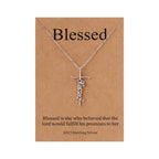 Lcherry Faith Cross Pendant Necklace for Women Religious Christian Jewelry Mother's Day Gifts for Women