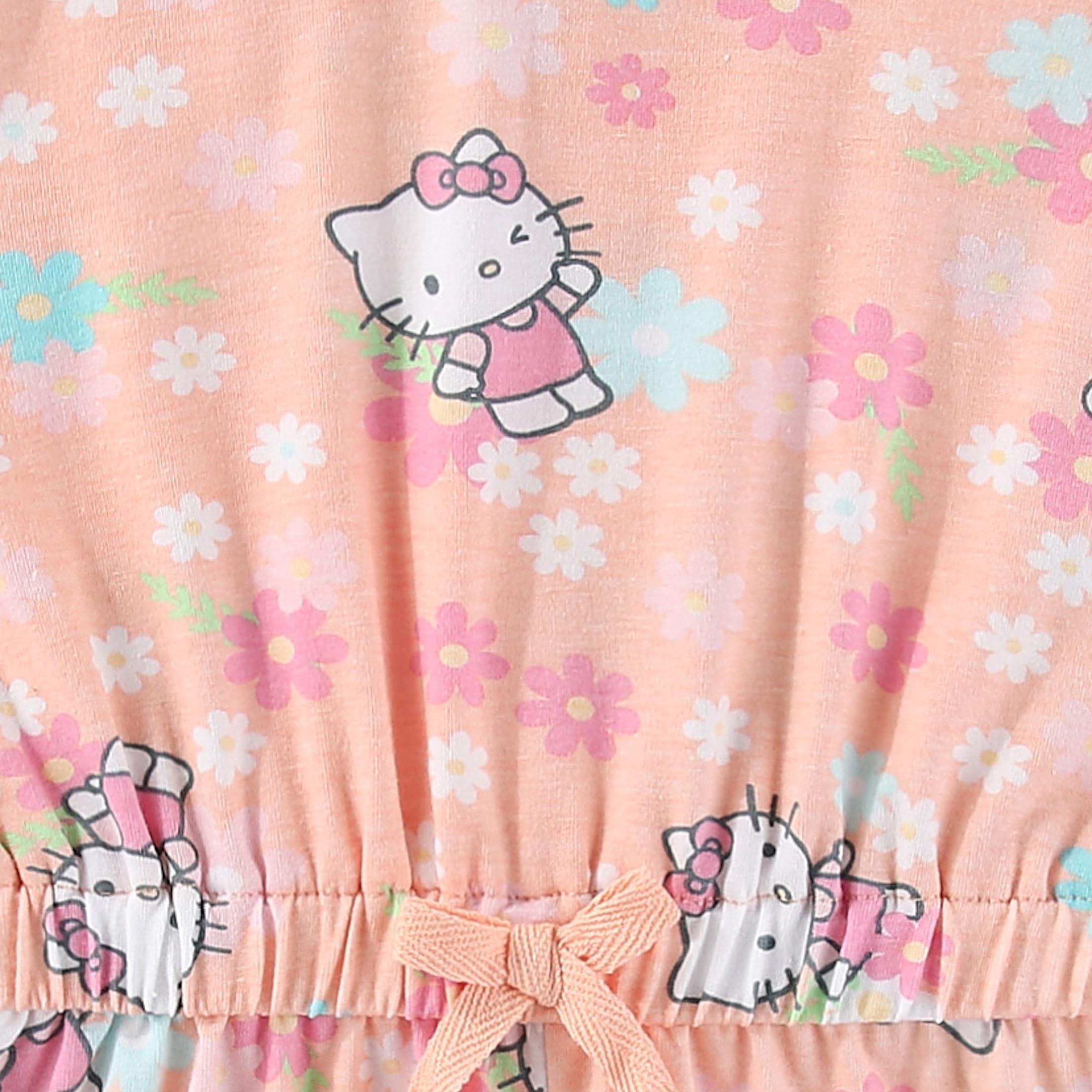 Hello Kitty Sanrio Girls 2 Pack Rompers for Toddlers and Big Kids