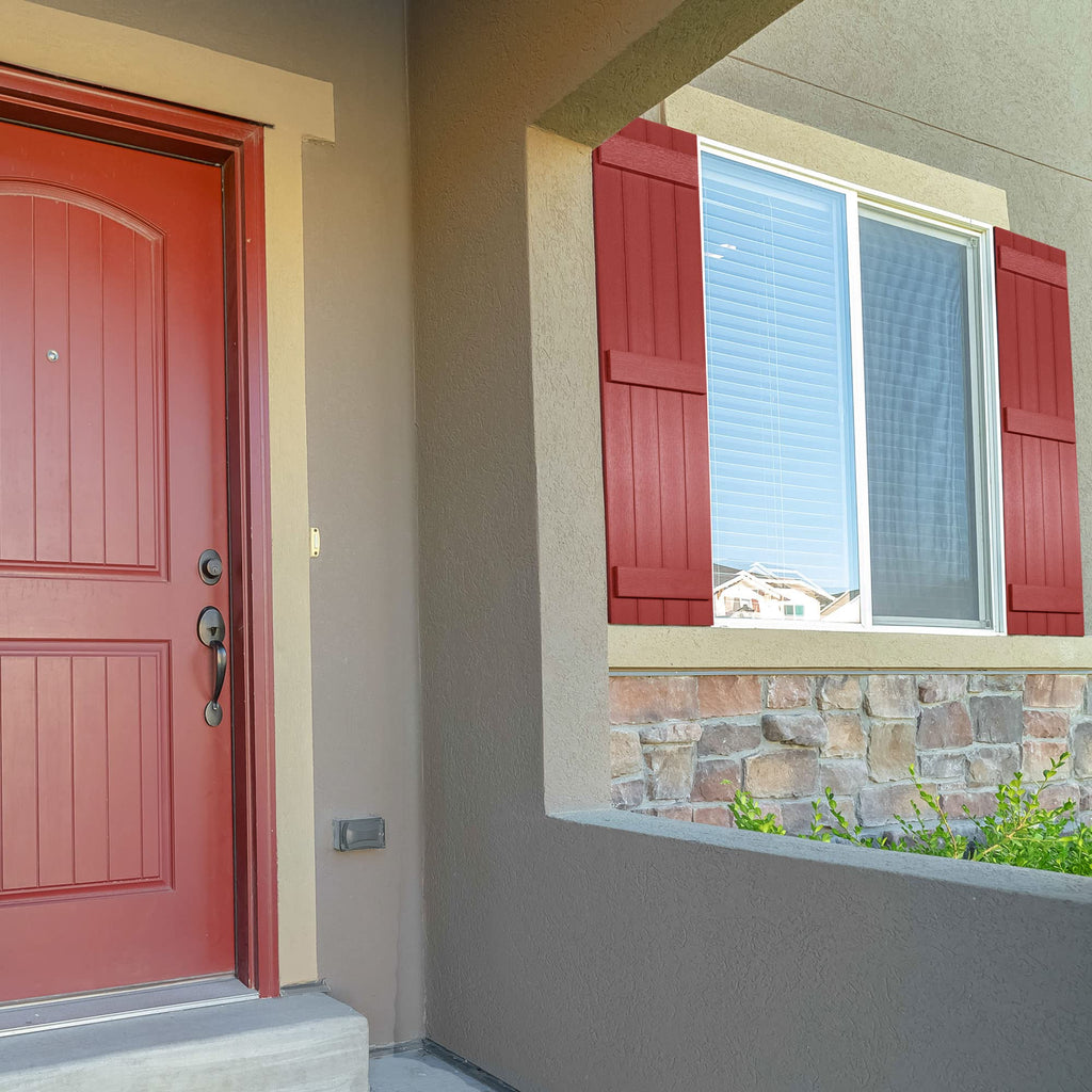 highwood Stonecroft Bretter- und Lattenläden Set mit 2 Stück, 39 Zoll, schwarz lackierbar