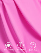 BOOPH Girls Flowy Shorts Athletic Butterfly Shorts Girls with Inner Pockets for Running Tennis Rose Red 9-10Y