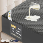 OhGeni 100% Waterproof Queen Size Mattress Protector,Soft Mattress Pad, Cooling Breathable Fitted Sheets,Washable Bed Cover,Non-Slip Deep Pocket,Noiseless for Bedroom