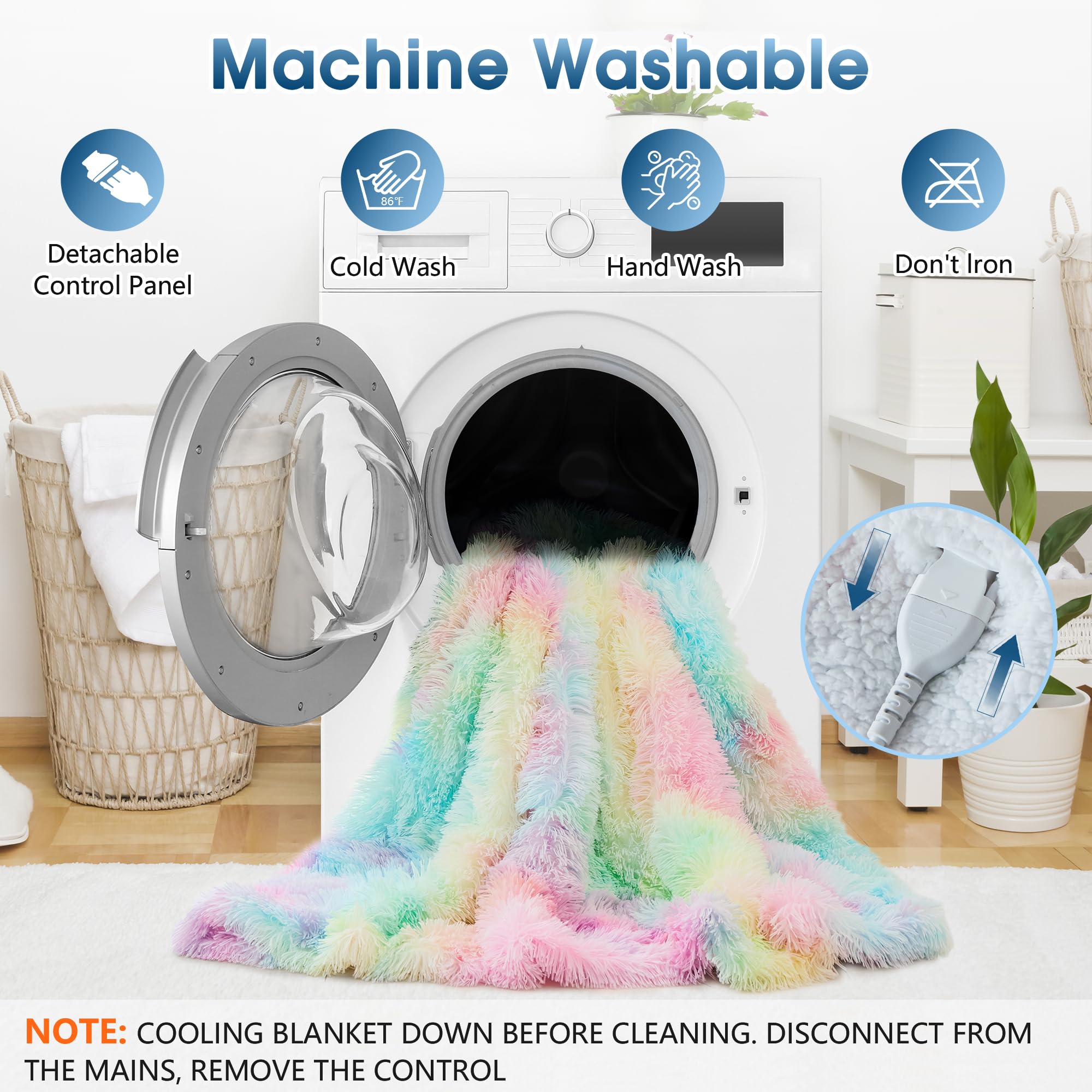 Elektrische Heizdecke mit Kunstpelz, Größe mit flauschigem Sherpa-Rücken, wärmende Plüschdecke Geschenk, weiche Heizdecken mit 10 Wärmeeinstellungen, 5 Zeiteinstellungen, ETL 50"x60", Anthrazitgrau