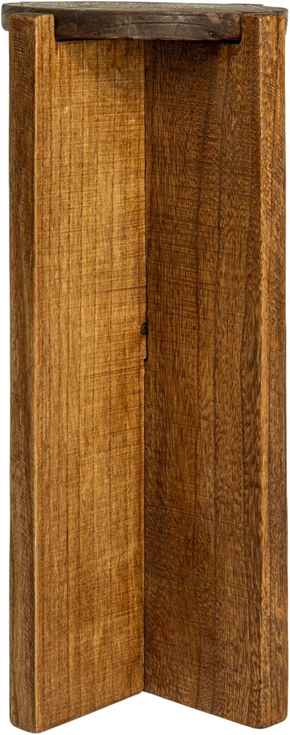 Creative Co-Op Paulownia Wood Round Accent Table, Brown