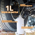 3L Brake Bleeder Kit, Manual Brake Bleeder Vacuum Pump Kit, Brake Fluid Bleeder Kit With 1l Brake Bleeder Bottle And 4 Master Cylinder Adapters, Brake Bleeding Kit Suitable for Most Vehicles