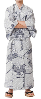 Dita Tokyoin Traditional Made In Japan Cotton Yukata Robe (Japanese Pajama Kimono) Easy Wearing set2