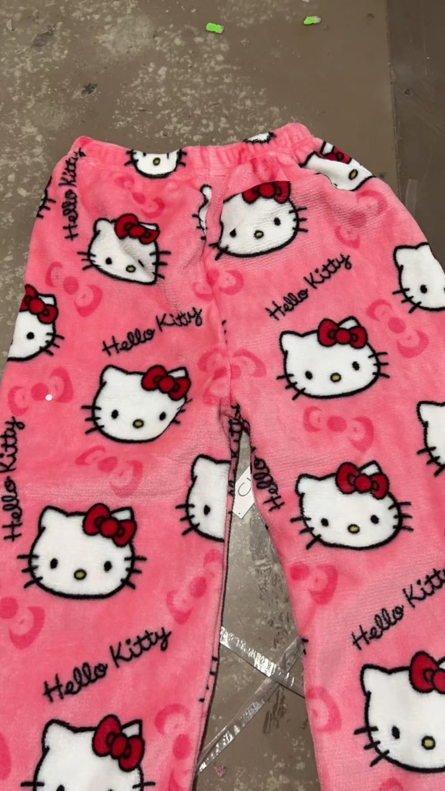 MIMLoweiss Anime Pajama Pants for Women Girls Cute Flannel Pajamas Casual Sleeping Pants Rose Red Medium