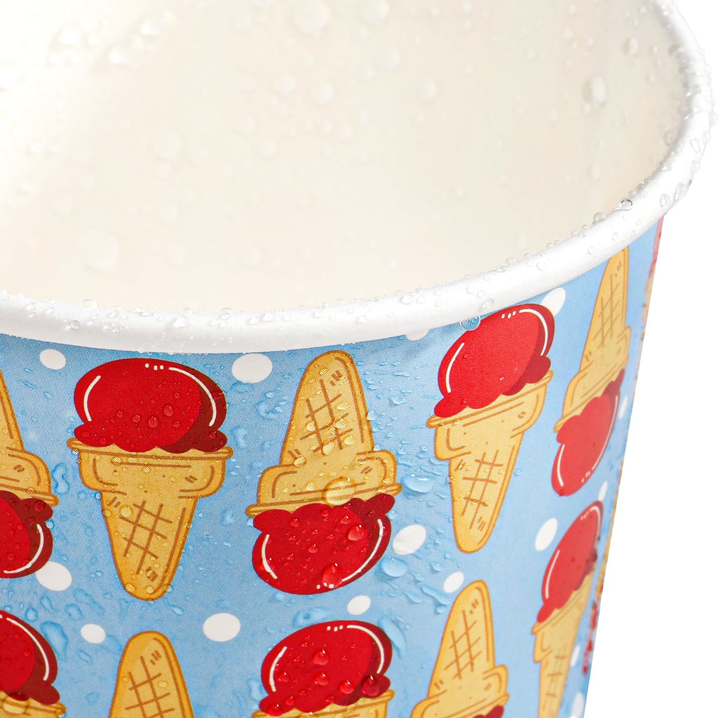 Cididu 240 Stück Papp-Eisbecher, 8 Oz Einweg-Dessert-Snack-Schalen, Party-Lieferanten Becher für heiße und kalte Speisen, Suppe, Obst, gefrorenen Joghurt