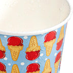 Cididu 240 Stück Papp-Eisbecher, 8 Oz Einweg-Dessert-Snack-Schalen, Party-Lieferanten Becher für heiße und kalte Speisen, Suppe, Obst, gefrorenen Joghurt