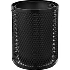 Global Industrial 36 Gallon Outdoor Steel Trash Can with Dome Lid, Plastic Liner and Anchor Kit Included, 23-1/2" Diameter x 40" H, Powder Coat Finish, Unassembled, Black