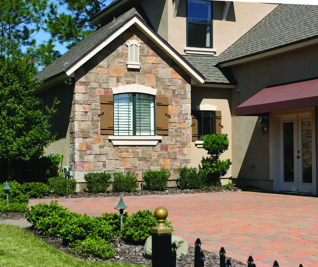 Builders Edge 12"W x 54"H, Persianas Personalizadas de Três Tábuas Espaçadas (2 Ripas) (Por Par), 002 - Preto