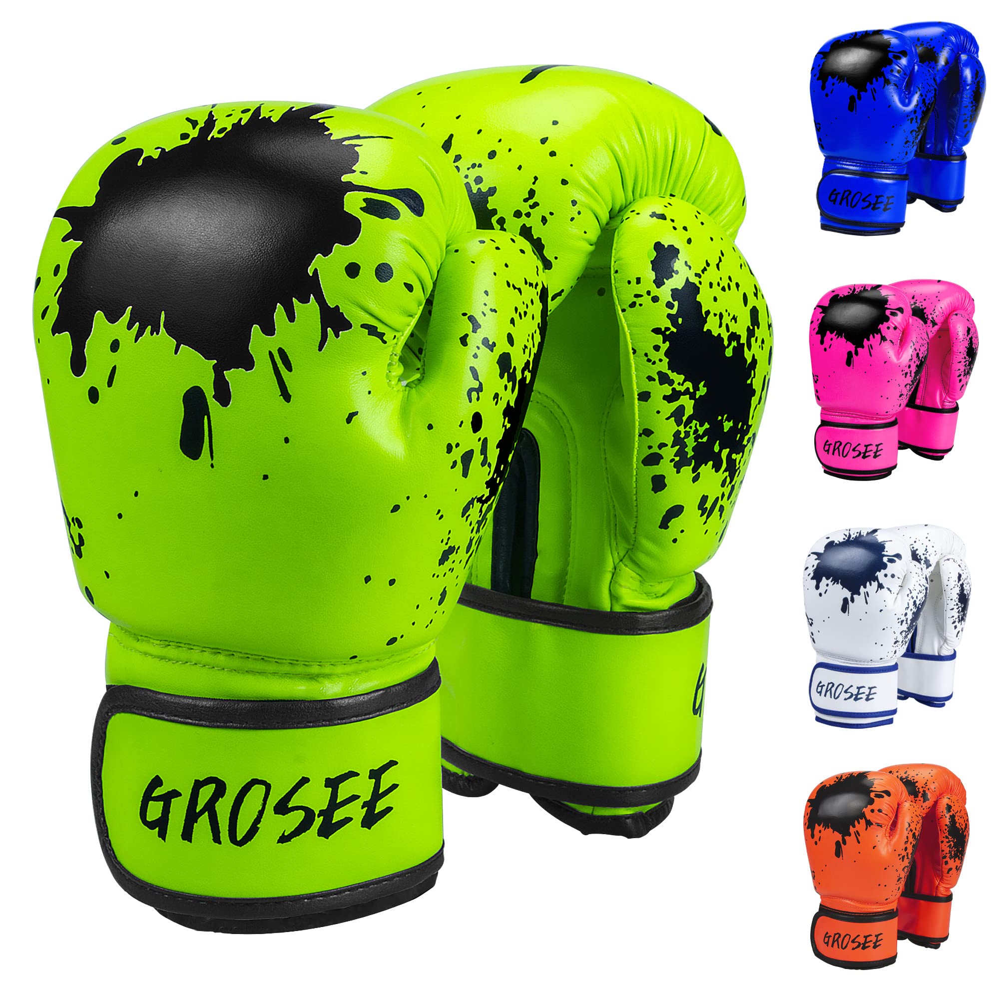 Kids Boxing Glove 6oz 8oz, Youth, Boys and Girls Training Sparring Gloves for Punching Bag, Kickboxing, Muay Thai, MMA, Gift for Age 6-15 Years